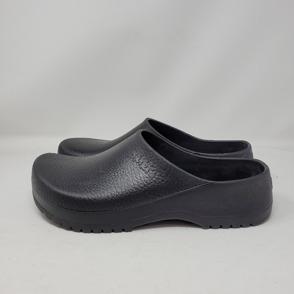 Mens Birkenstock Super Birki Slip Resistant Black Polyurethane Clogs 10 NO INSOL - Picture 2 of 12